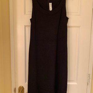 St John Collection Black Knit Sheath Dress